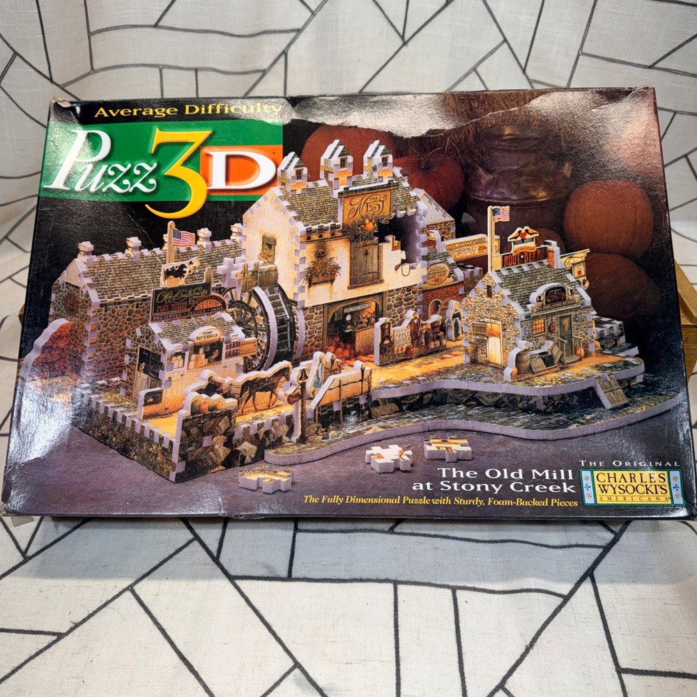 Puzz 3D The Old Mill at Stony Creek 745 Piece Charles Wysocki Puzzle READ